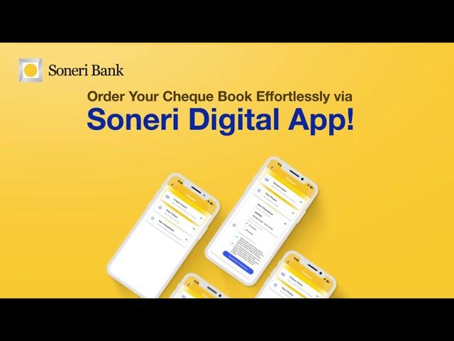 Order your Cheque Book Via Soneri Digital App