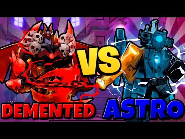 DEMENTED TITAN CAMERAMAN VS ASTRO UPGRADED TITAN CAMERAMAN! (Toilet Tower Defense)!