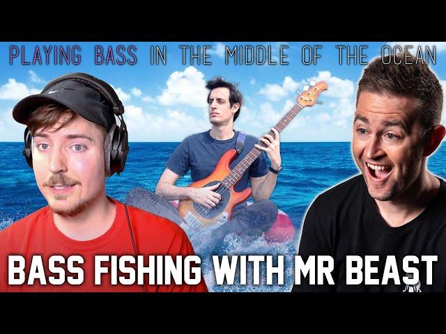 Davie504 - Playing Bass in the OCEAN for MrBeast REACTION // Roguenjosh Reacts