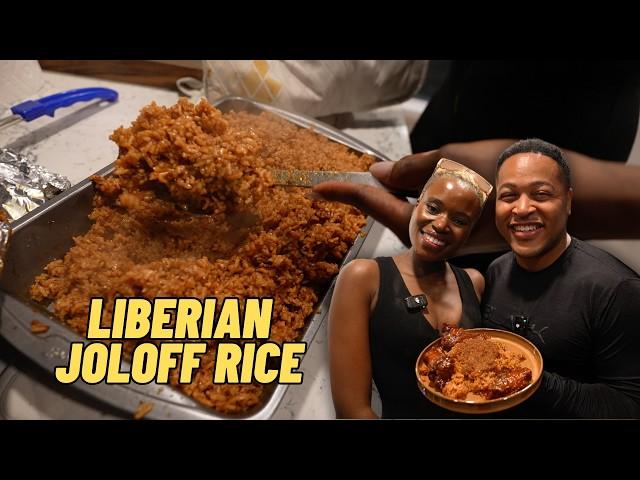 African Woman Taught Me How to Make Jollof Rice (THE LIBERIAN WAY!!)