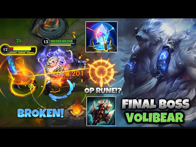 YOU MUST TRY THIS OP RUNE ON VOLIBEAR! WILD RIFT S14 (RUNES & BUILD)