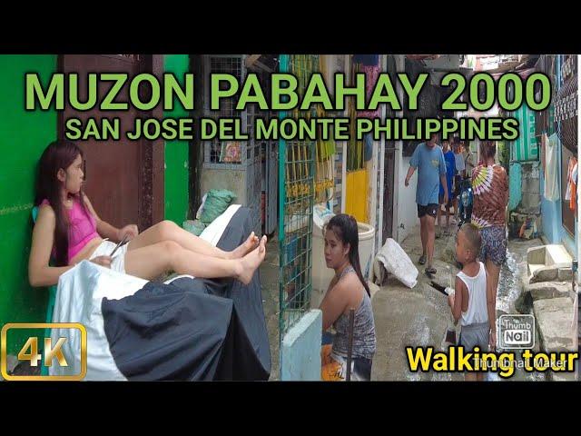 The Longest Alleyways in Philippines|Walking at Muzon Pabahay 2000 Residence Neighborhood [4K]