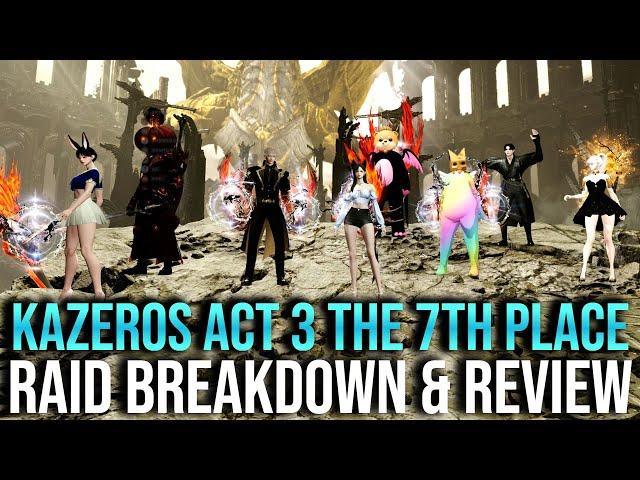 Lost Ark Kazeros Act 3 the 7th place clear! Race Backstory & Raid Commentary and Review