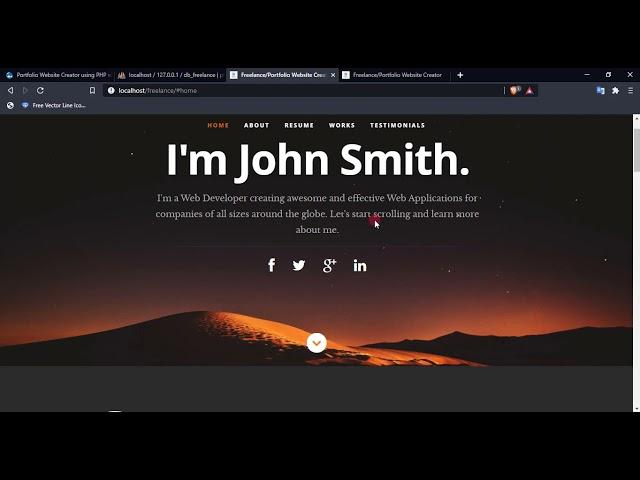 Portfolio Website Creator using PHP with Source Code