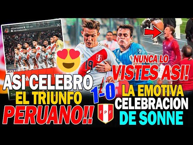 LO AMARAS MAS!!! ​​La EMOTIVA celebracion de OLIVER SONNE luego del TRIUNFO de PERU ante URUGUAY