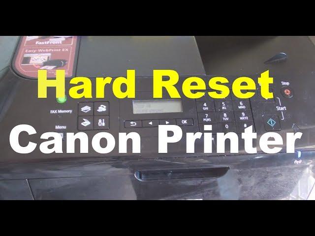 How to Hard Reset Canon Printer Error