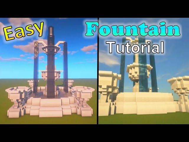 How to build fountain in minecraft tutorial