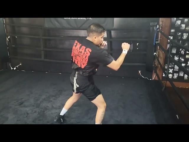 Jesse Bam Rodriguez Shadowboxing finishing his day up after Sparring