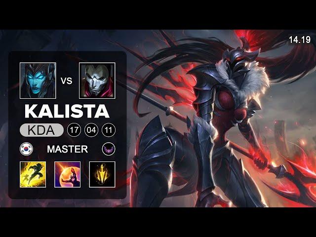 Kalista vs Jhin ADC - KR Master - Patch 14.19 Season 14