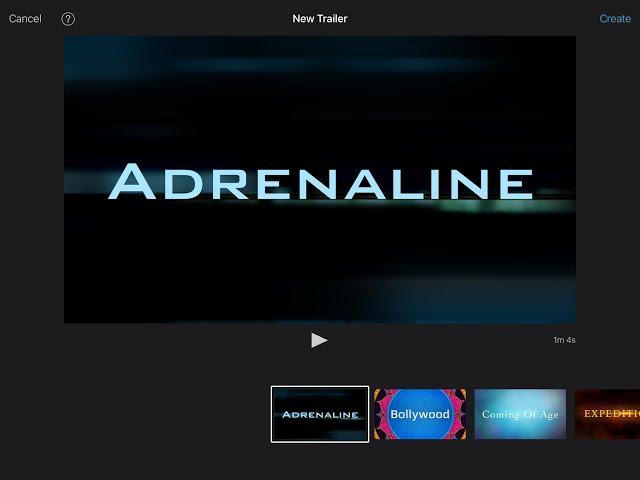 iMovie | Adrenaline Trailer Template