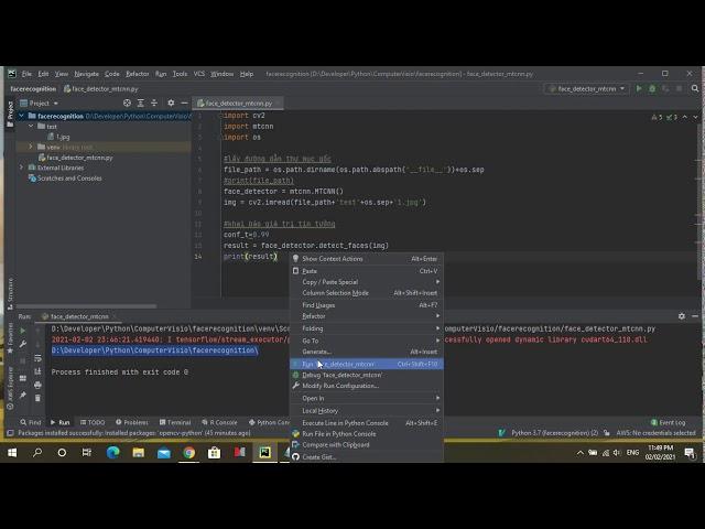 Hướng dẫn nhận diện khuôn mặt sử dụng MTCNN trong python | deep face detector with mtcnn in python