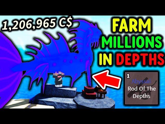 MAKE MILLIONS With This NEW MONEY FARM METHOD in DEPTHS Update Roblox Fisch..