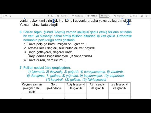 7 - ci sinif Azərbaycan dili KSQ-2  (Cavablarla)