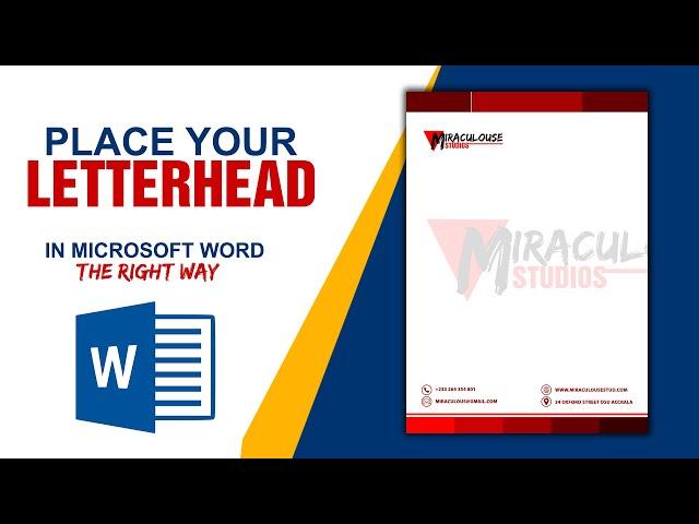 How to place letterhead in Word the right way