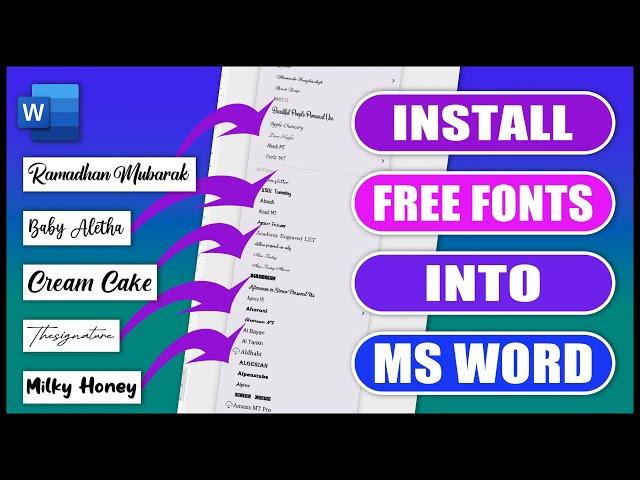 Install FREE FONTS into Word | QUICK AND EASY