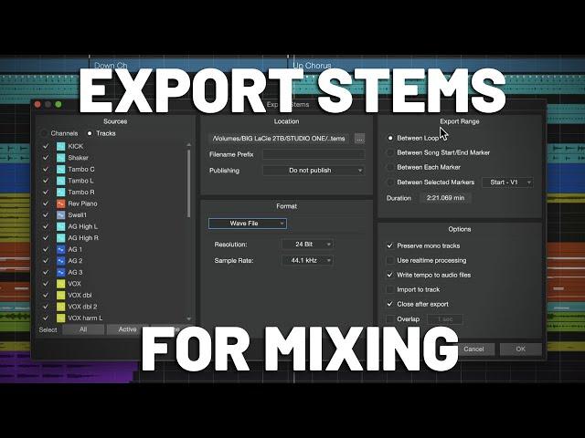 How to Export Stems for Mixing