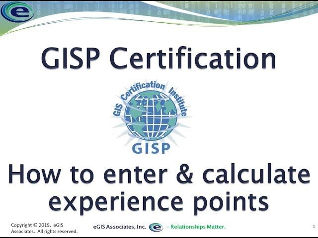 GISP Certification Experience Points