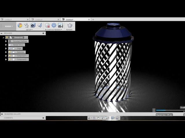 design 3d printed lampshade - fusion 360 tutorial