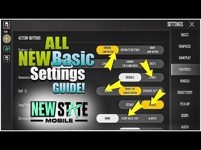 PUBG NEW STATE MOBILE ALL BASIC SETTINGS GUIDE/EXPLAINED IN HINDI | HOW TO PLAY NEW STATE MOBILE!