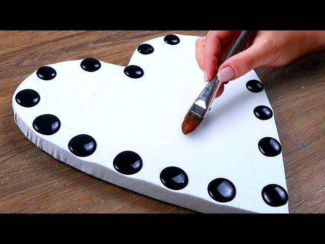 CREATIVE PAITING IDEAS on Heart Canvas | Easy Art Compilation