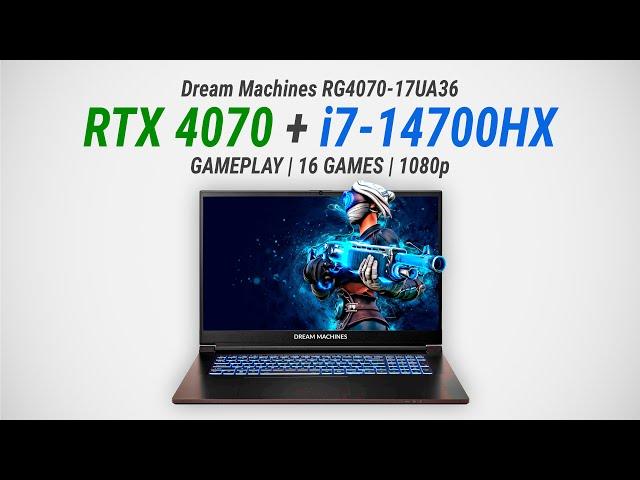 GeForce RTX 4070 Laptop (115W) + Core i7-14700HX: Test in 16 games at 1080p