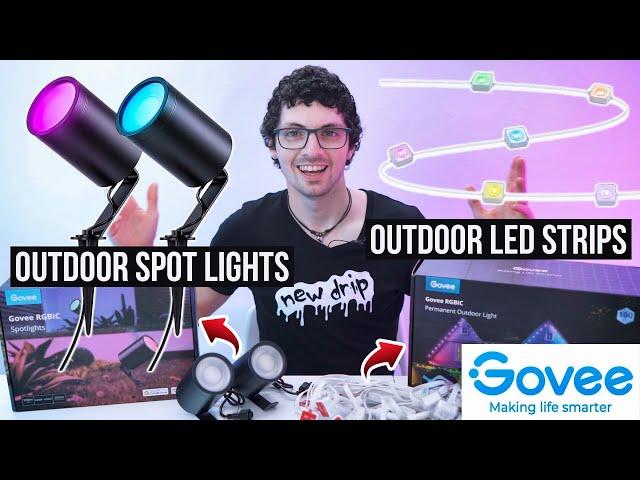 BEST In Summer: Govee Outdoor Spot Lights & Permanent RGBIC LED Lights Review & Test (H7065 & H705A)