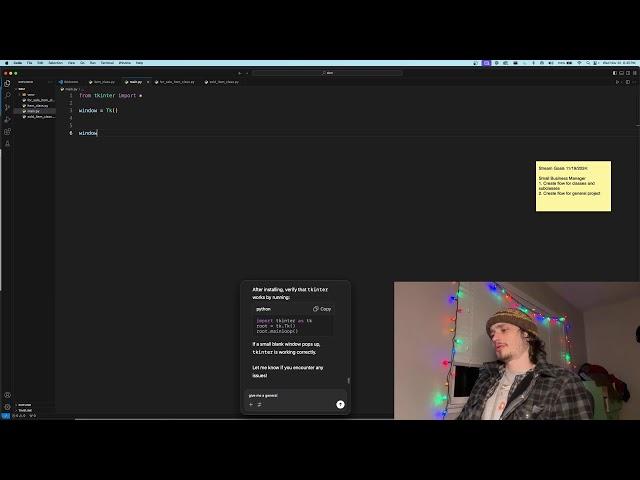 Teaching Myself Python LIVE  | Tkinter Project (GUI) | 11-20-2024