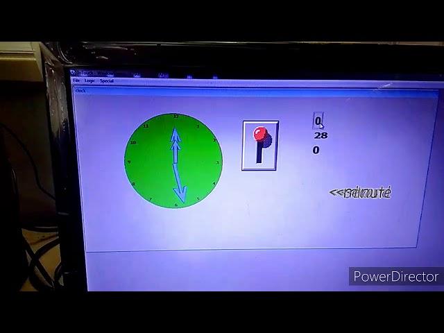 clock using window script/wonder wear intouch  software /scada