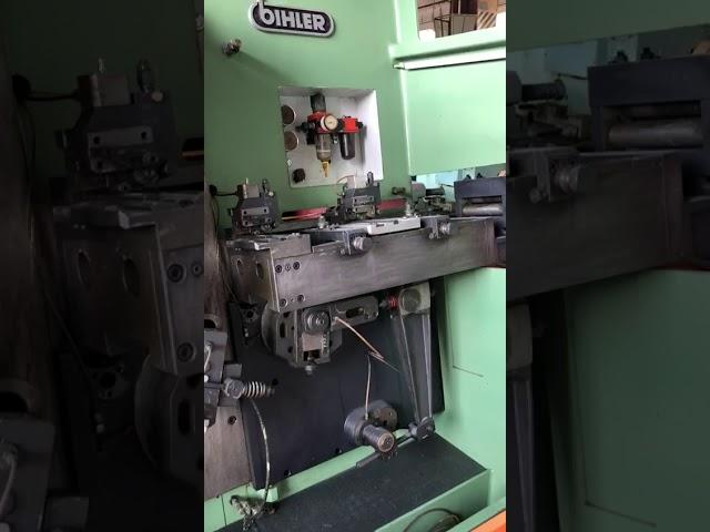 Automatic strip punching and forming machine BIHLER GRM-100 testing under power