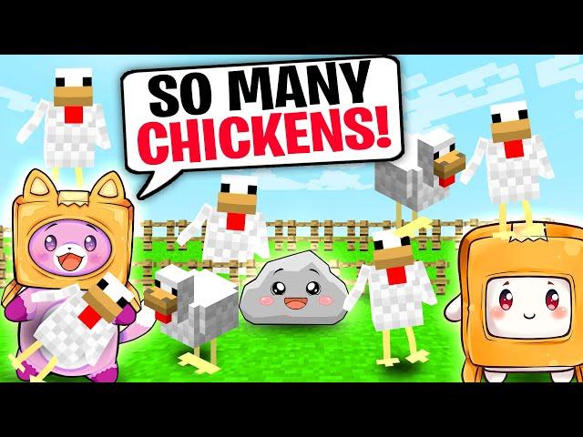 Foxy & Boxy MAKE A CHICKEN FARM IN MINECRAFT?! (SO MANY CHUCKENS!)