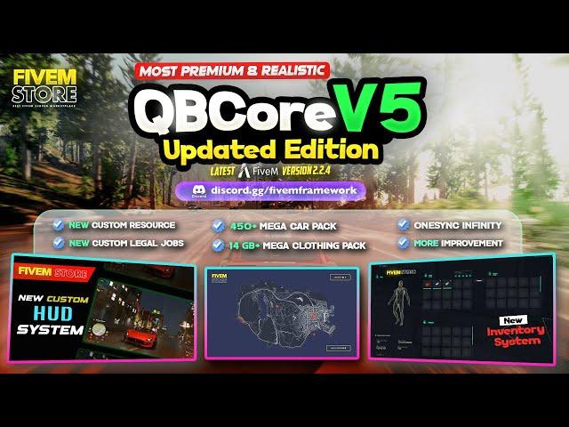 FiveM QBCore V5 UPDATED EDITION SERVER 2.ONow OUT & For Sell || #fivem #qbcore  #nopixel !!