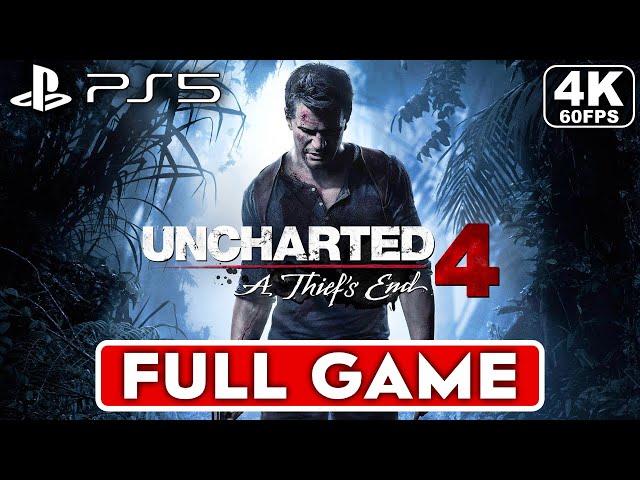 UNCHARTED 4 Gameplay Walkthrough FULL GAME [4K 60FPS PS5] - No Commentary