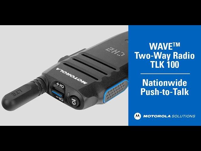 Motorola WAVE™ TLK100 Nationwide Two Way Radio from Radiotronics UK