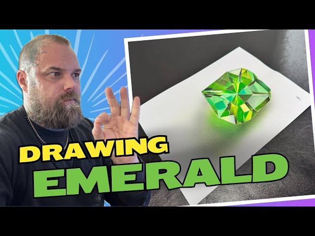 Master The Art Of Realism: How To Draw An Emerald | DrewDrawz