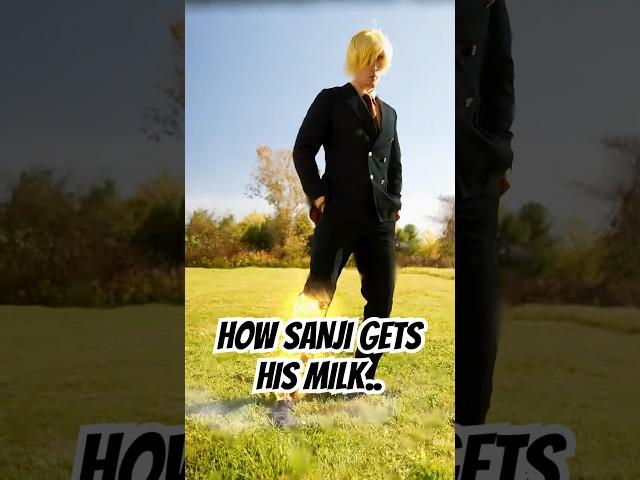 How Sanji gets his Milk… #anime #onepiece #naruto #tsunade