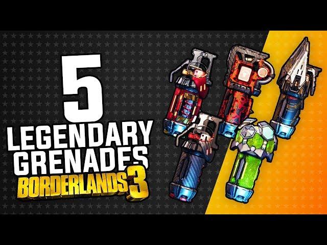 5 Legendary Grenades - Borderlands 3