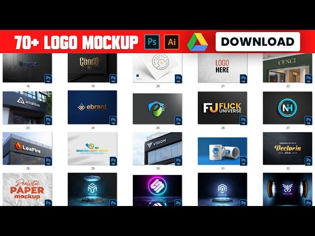 70+ Unique Logo Mockups logo mockup PSD Template Free Download #logomockup in Photoshop