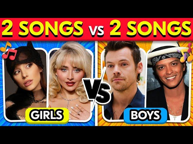 BOYS vs GIRLS: 2 SONGS vs 2 SONGS  SAVE ONE TEAM | Music Quiz Challenge