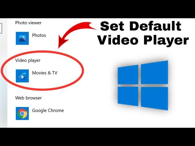 How To Change Default Video Player In Windows 10