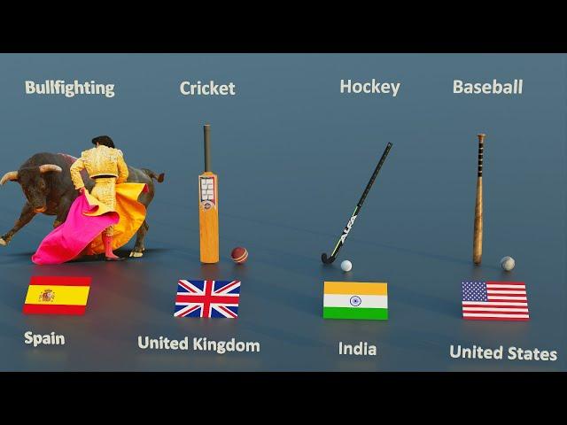 National Games From Different Countries | 3d Animation Comparison