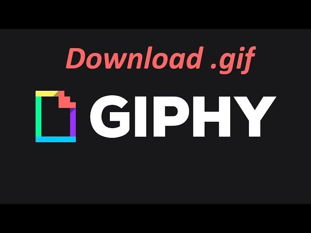 How to save a gif from giphy