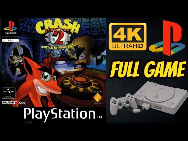 Crash Bandicoot 2: Cortex Strikes Back | PS1 | 4K60ᶠᵖˢ UHD | 100% Longplay Walkthrough Full Game