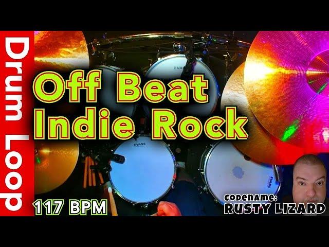 20-Min Indie Rock Drum Loop at 117 BPM - Rusty Lizard - Lengthy Lick Lusterer