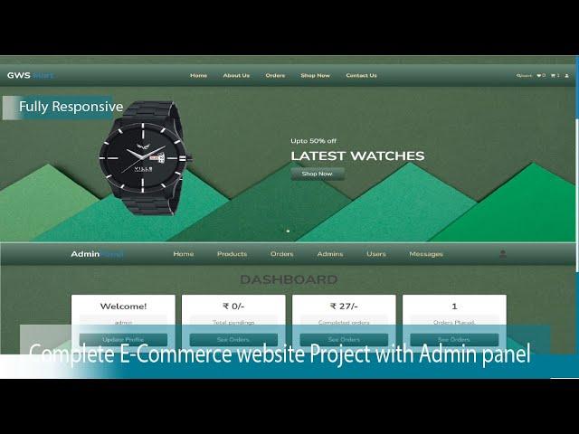 Ecommerce website with admin panel & source code | PHP MySQL  @gwstutor932 #webdevelopment #coding