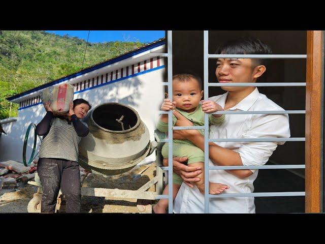 The kind engineer helped the single mother find a job at the construction site. Homeless Mother