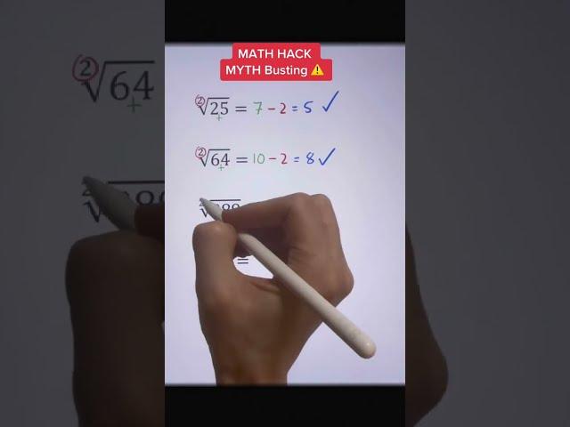 Math Hack Myth Busting ️ #mathhack #mathhacks #math #maths