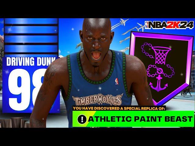 98 DUNK + 93 BLOCK + 93 MID KEVIN GARNETT BUILD CAN DO EVERYTHING!!! BEST BIGMAN BUILD IN NBA2K24!!!