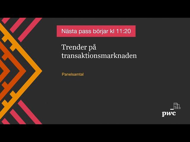 Kunskapsdagen Trender på transaktionsmarknaden