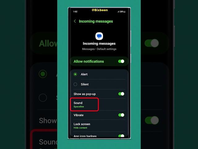 Set Custom Sound for text Message Notification on Samsung