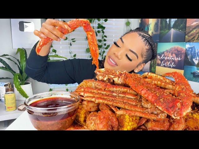 KING CRAB SEAFOOD BOIL MUKBANG | SEAFOOD BOIL MUKBANG| SPICY BUTTER SAUCE 